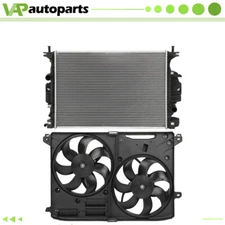 Engine Radiator And Radiator Condenser Cooling Fan Kit For 2013-2018 Ford Fusion