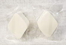 2 x White Beauty Makeup Sponge For Foundation Contour Blush Makeup Made In Korea