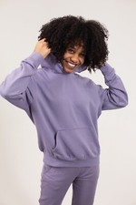 women hooded sweatshirt, purple