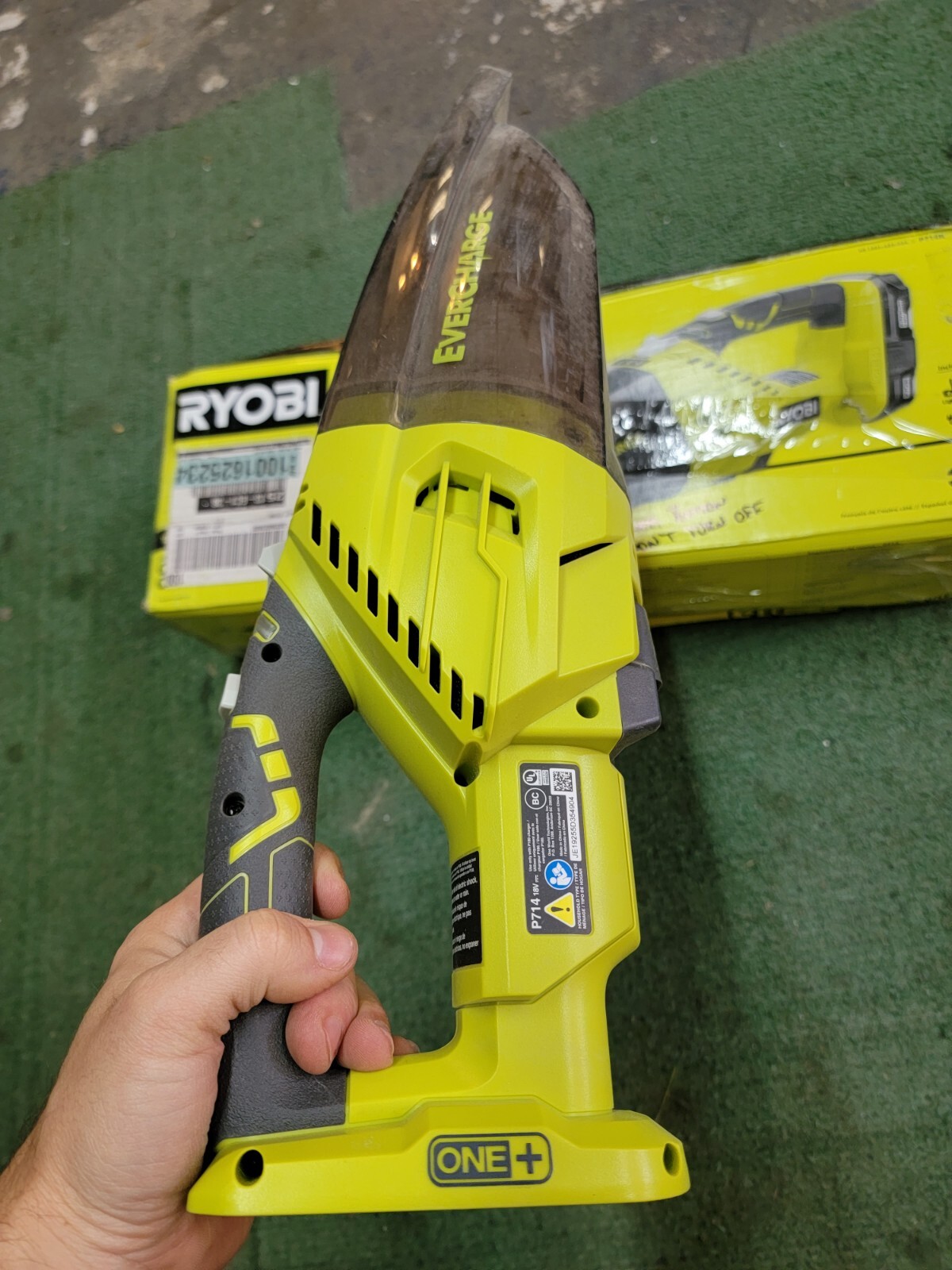 RYOBI 18Volt ONE+ LithiumIon Cordless EVERCHARGE Hand Vacuum Kit