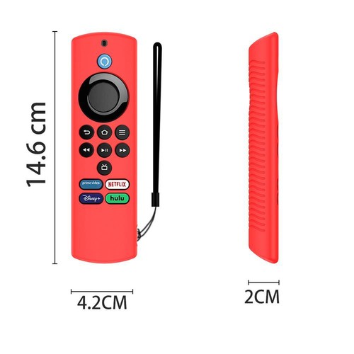 Remote Cover with Lanyard for Fire TV Stick Lite (Luminous Blue) - Afbeelding 6 van 9