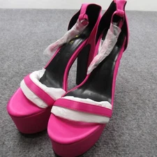 Shoe Groupie Strappy Womens 10 Rose Pink Block Heel Ankle Strap Platform Sandals