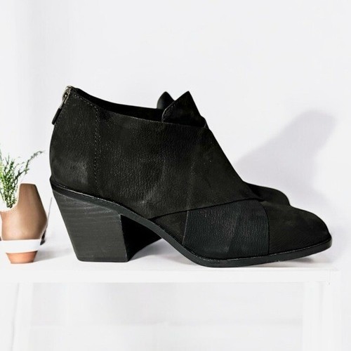 NEW Eileen Fisher Irwin Black Suede Bootie Women's Size 5 or  Big Girl Size 3 - Picture 4 of 10