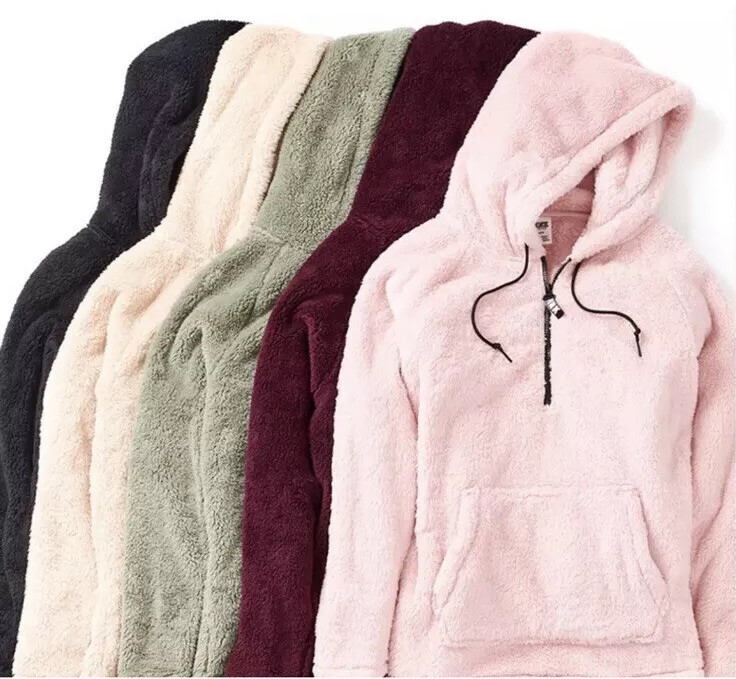 FLUFFY HALF ZIP（Pink Beige）ピンクベージュ SMサイズ FLUFFY HALF