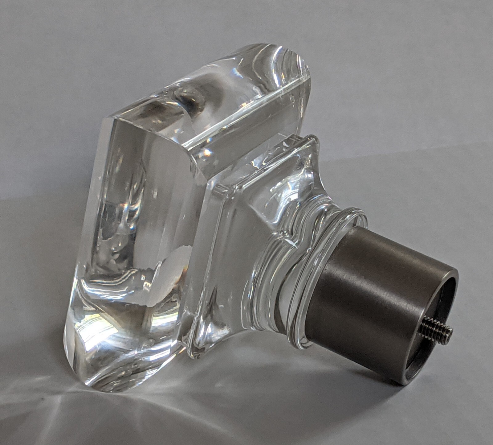 Pottery Barn Glass Finials Heavy Set of 2 1.25” Diameter Pewter