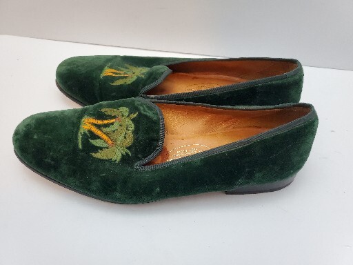 Stubbs Wootton Womens Size 8 Shoes Loafer Green Velvet 