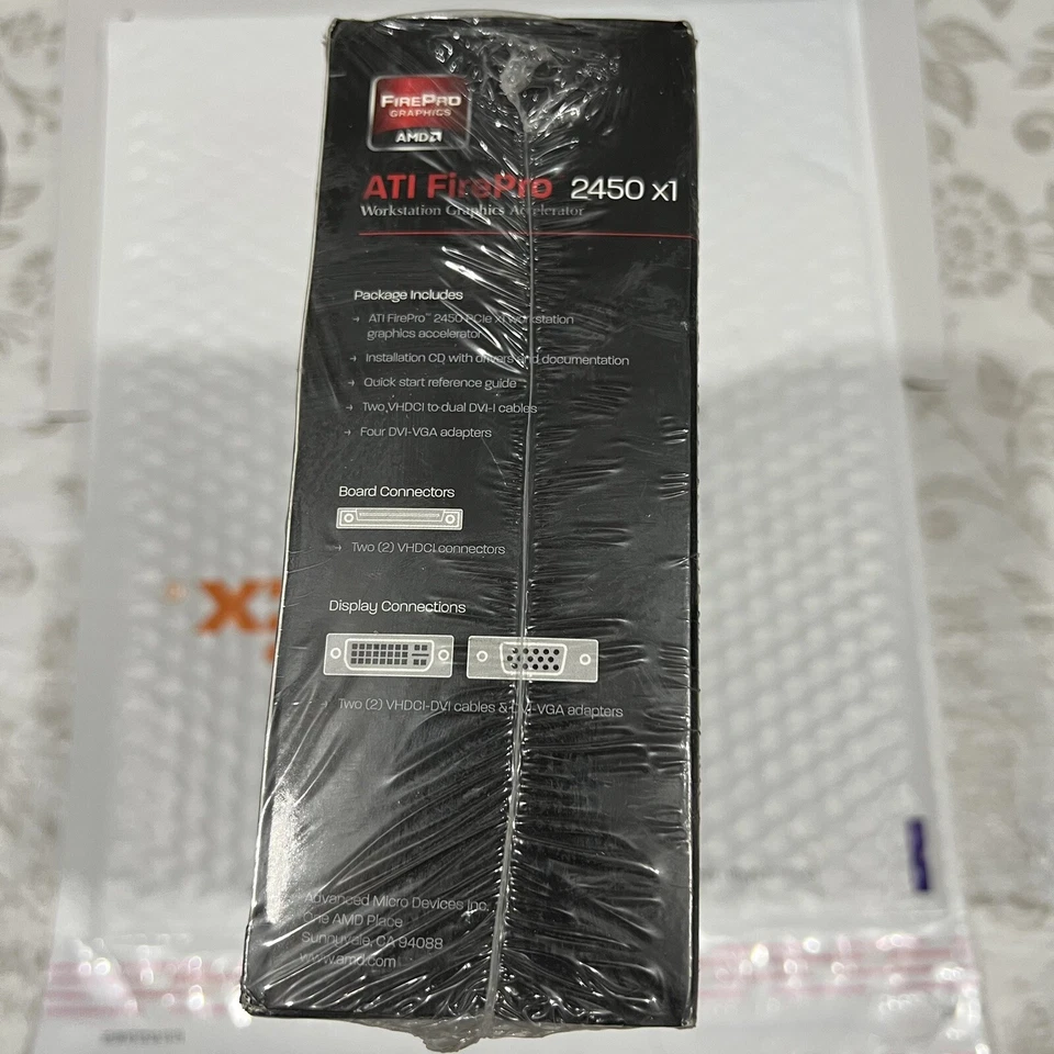 AMD ATI FIREPRO 2450 X1 PCI-E SFF WORKSTATION GRAPHICS QUAD VHDCI DVI VIDEO CARD - Image 4 of 4