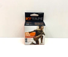 NEW KT Tape Duo Pack Original Cotton Synthetic Pro Jet Black 20 Strips