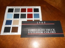 1985 Ford Truck Exterior Colors 85 Paint Chips Brochure Pickup Bronco Van 1985 Ford Truck Exterior Colors 85 Paint Chips Brochure Pickup Bronco Van