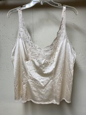 Vintage BALI Size 40 Camisole Cami Ivory Lace MADE IN USA 7340