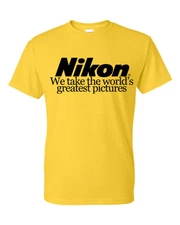 Nikon Camera Logo T Shirt We Take The Worlds Greatest Pictures