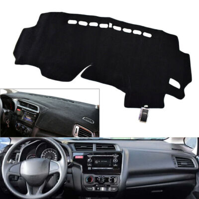 Dash Cover Mat Carpet For Honda Fit Jazz 2015-2019 Dashmat Dashboard Cover Black