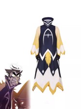 Hazbin Hotel Cosplay Adam Costume Blue and Yellow Adam Cloak Hat Gloves Full Set