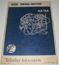 Werkstatthandbuch Ford Sierra / Granada 2,3 / 2,5 Liter Diesel Motor 08/1982