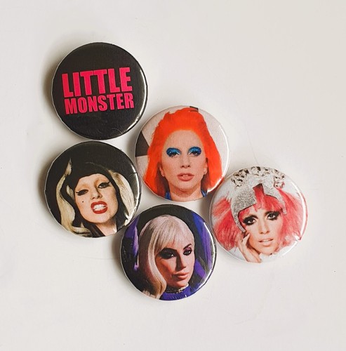 LADY GAGA Badge Button Set 25mm 1" Pins Pinback Little Monsters Joanne Fame Star - Picture 5 of 11