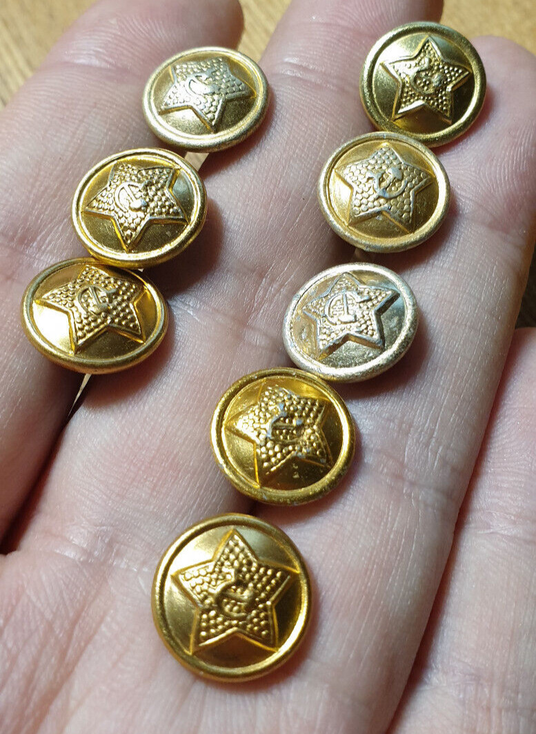 USSR Uniform Soldier button buttons army troops armored forces Red Stars