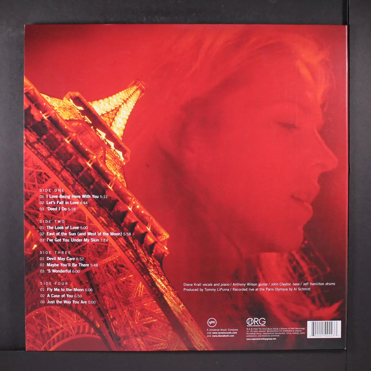 DIANA KRALL: live in paris VERVE / ORIGINAL RECORDINGS 12