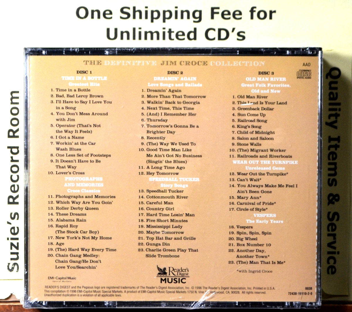 3-CD Box Set RARE The Definitive Jim Croce Collection SEALED NEW