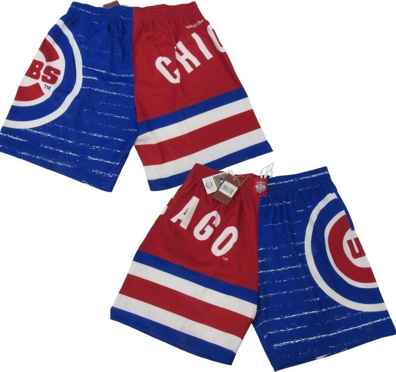 New Chicago Cubs Mens Sizes 2XL-3XL-4XL-5XL Mitchell Ness Jumbotron  Shorts $75