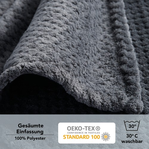 Kuscheldecke Wohndecke Sofadecke Fleecedecke Flauschdecke weiche Tagesdecke - Bild 21 von 29