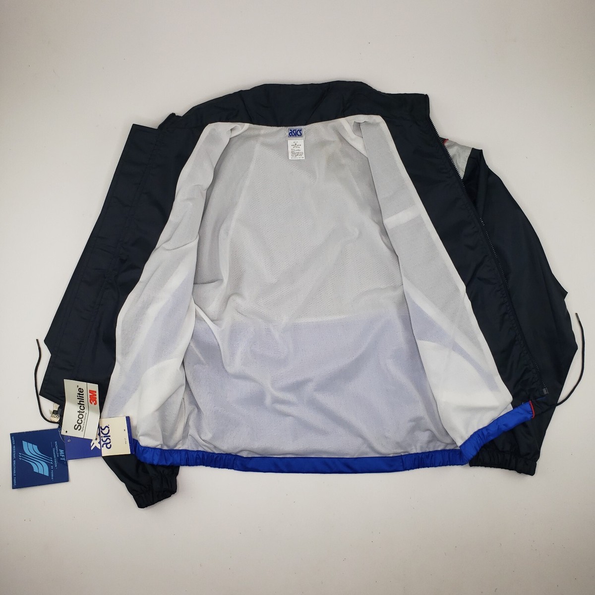 Vintage 90s Asics Womens Reflective Windbreaker Jacket Running