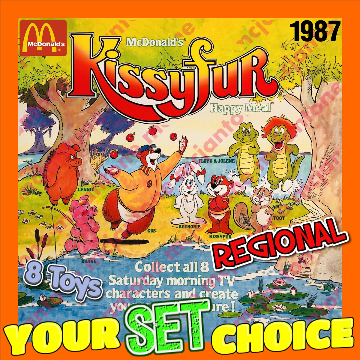 MCーHAPPY 1998 McDONALD'S McSPACE SET OF 4 HAPPY MEAL COLLECTION TOYS VIDEO