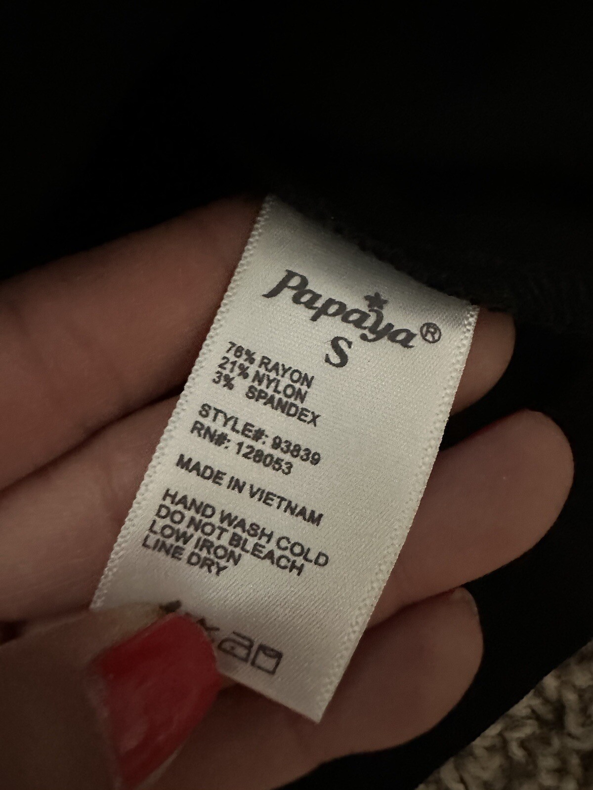 Papaya Basic Solid Black Roll Sleeve Single Butto… - image 11