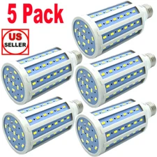 5pack Super Bright LED Bulb 72-Chip Corn Light E26 20W Cool Daylight 6000K White