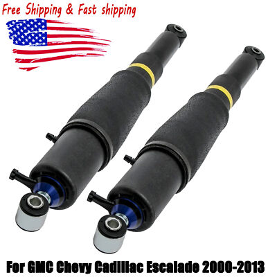 Pair Rear Air Suspension Strut Shocks For GMC Chevy Cadillac Escalade 2000-2013