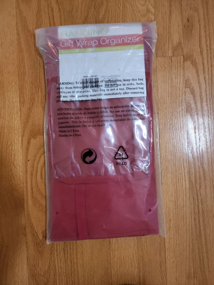 Organizador de envoltura de regalo colgante navideño, suspende de cualquier varilla o gancho de armario, múltiple Foto 3 de 3