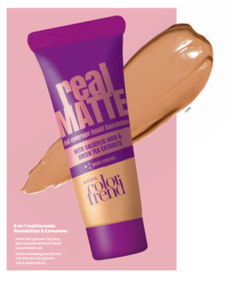 AVON   COLORTREND 2in1 mattierende  Foundation  Concealer Farben zur Auswahl Top