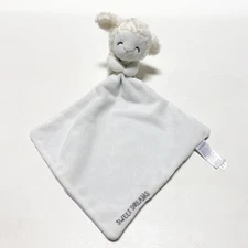 Carters White & Gray Lamb Security Blanket Baby Toy Lovey Sweet Dreams 2017