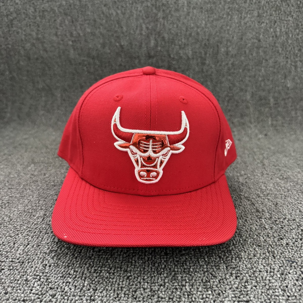 New Era Chicago Bulls Red Flat Brim Cap Hat Embroidered Logo