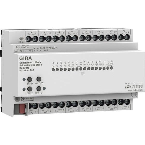Gira Schalt-/Jalousieaktor 16/8F 16A Reg Komfort Knx Secure 503800 (401033706099-image