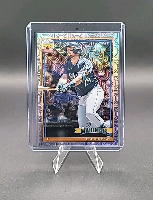 2026 Topps Series 1 1991 Topps Chrome Silver Pack Cal Raleigh #91C-80 Mariners
