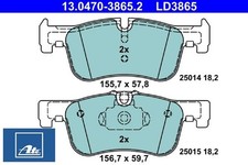 Ate 13.0470-3865.2 Bremsbelagsatz für Scheibenbremse Bremsbelagsatz für BMW 