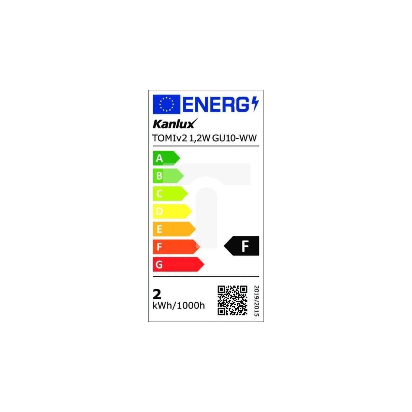 GU10 TOMIv2 1.2W GU10-WW LED Bulb 120lm 3000K TOMI 34962