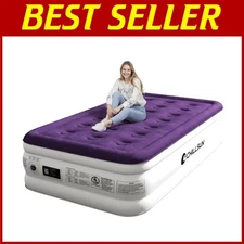 Comfortable Twin Airbed with Stable Inflation/Deflation