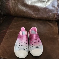 SKECHERS Foamies Kids Slip-On Glitter Gradient Casual Shoes Pink Size 13