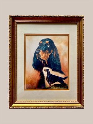 Limited Edition Art Print of Gordon Setter Hunting Dog by Ruth Hyatt Maystead