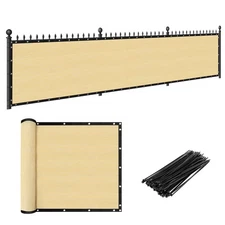 6x50ft Privacy Screen Fence, Fabric Shade Net Cover for Outdoor Wall Garden Yard