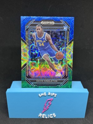 2023 Prizm Draft Picks David Singleton Rookie Green Yellow Blue #16 UCLA
