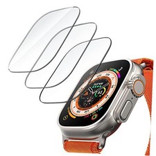 Screen Protector for Apple Watch Ultra 3/2/1 49mm, Tempered Glass, HD 3 Clear