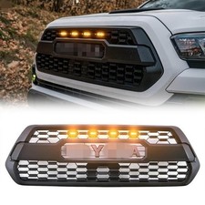 Front Grille For 2016-2023 Tacoma Sr Sr5 Mesh Grill Black W4 Ledgarnish Sensor