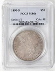 1890-S $1 Morgan Silver Dollar PCGS MS-64