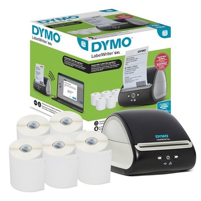 DYMO LabelWriter 5XL Label Printer Bundle Prints Extra-Wide ShippingLabels (U...