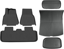 6 Pcs Floor Mats for Tesla Model Y Juniper 2025 2026 5-Seat All Weather Floor Ma