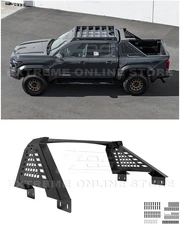 For 24-Up Toyota Tacoma | Carbon Steel Black Rear Trunk Bed Sport Roll Bar