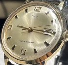 Vintage 1970 Timex Marlin Calendar - Ref 2124 2570A - Gold Tone - Runs