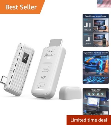 Compact USB-C Wireless HDMI Adapter: 165ft Range for Perfect Presentations
